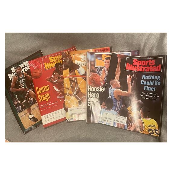 5 Sports Illustrated Basketball April 12, May 17 & 31,Aug. 9, Dec. 13,1993 - Picture 1 of 6
